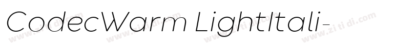 CodecWarm LightItali字体转换